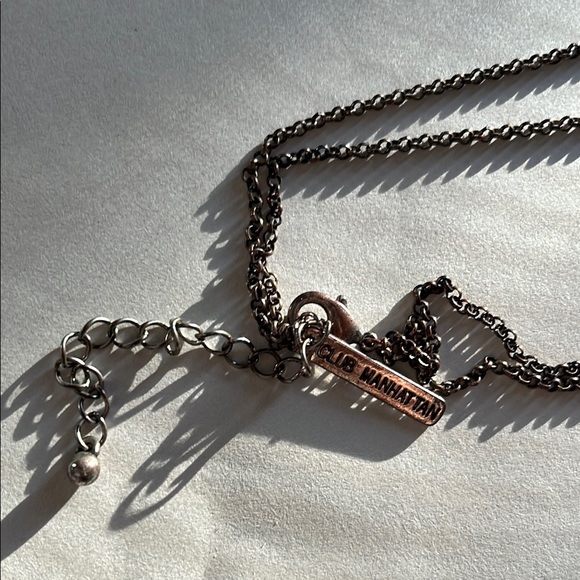 Silver Double Chain Necklace - Picture 3 of 5